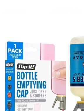 Flip-it! Bottle Emptying Cap - Reusable Pouring Adapter